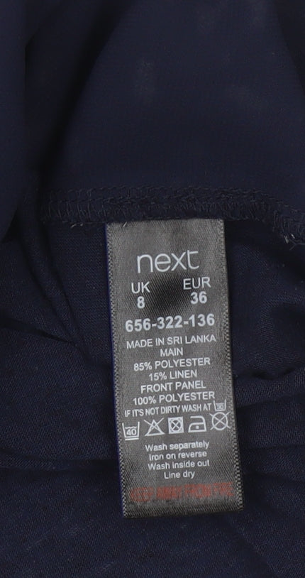 Next Women’s Blue Animal Print Tunic Blouse Size 8