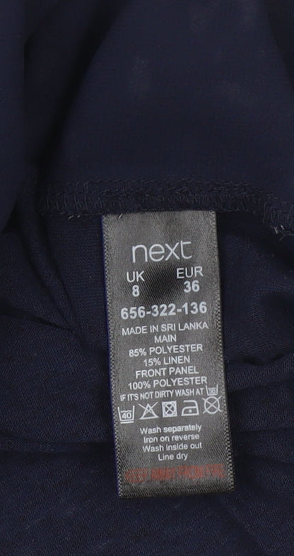 Next Women’s Blue Animal Print Tunic Blouse Size 8
