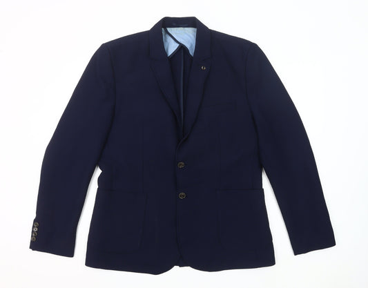 LC Waikiki Men’s Blue 2XL Blazer Jacket Smart Casual