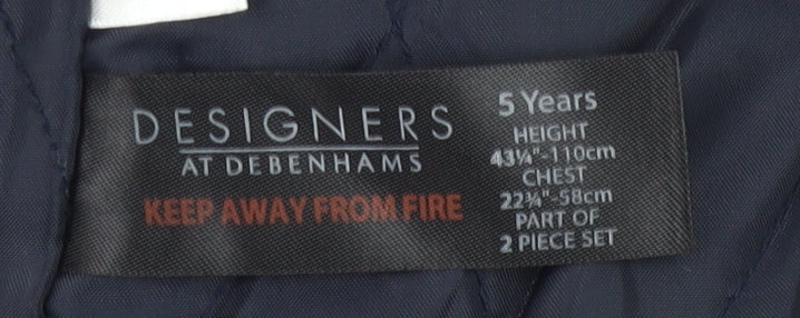 Designers at Debenhams Boys Black Wool Blend Duffle Coat 5 Years Hooded