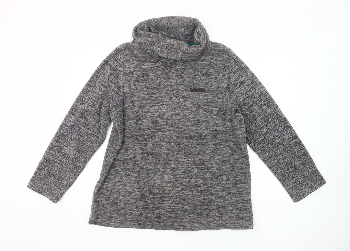 Regatta Womens Grey Pullover Sweatshirt UK 16 Outdoor Hooded Fleece
