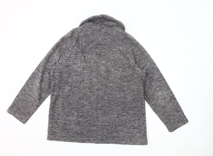 Regatta Womens Grey Pullover Sweatshirt UK 16 Outdoor Hooded Fleece