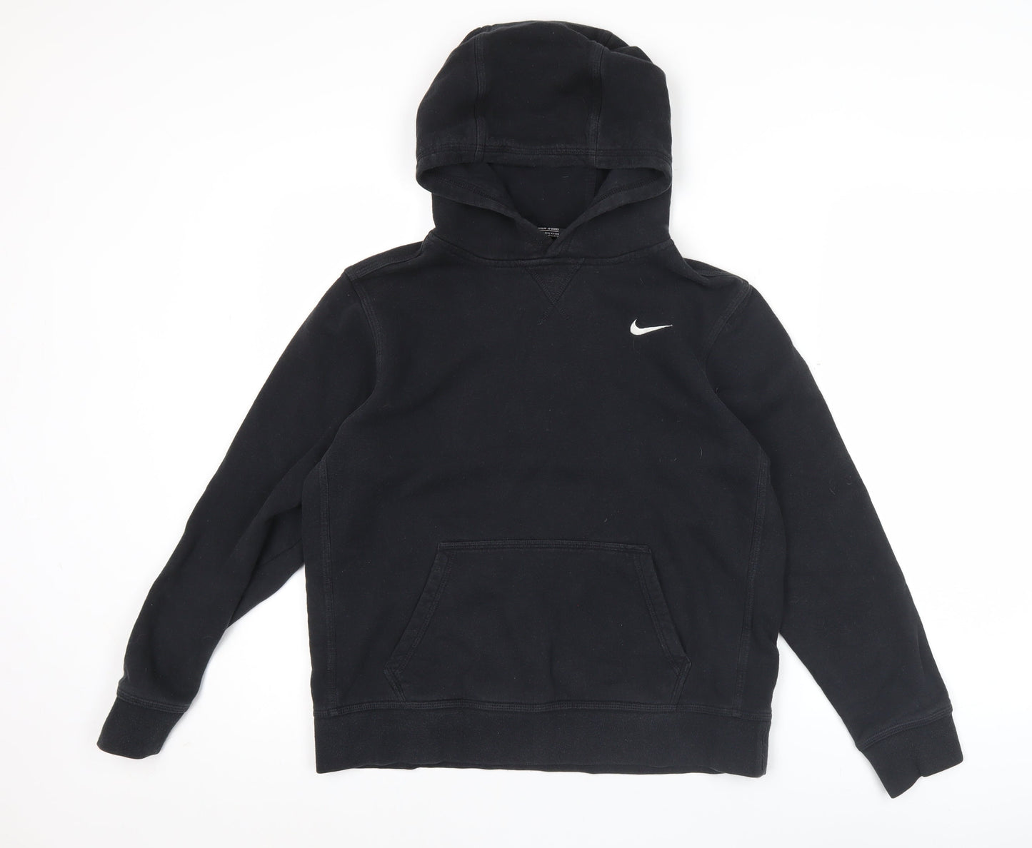 Nike Boys Black Pullover Hoodie XL 13-15 Years Cotton Blend Sportswear