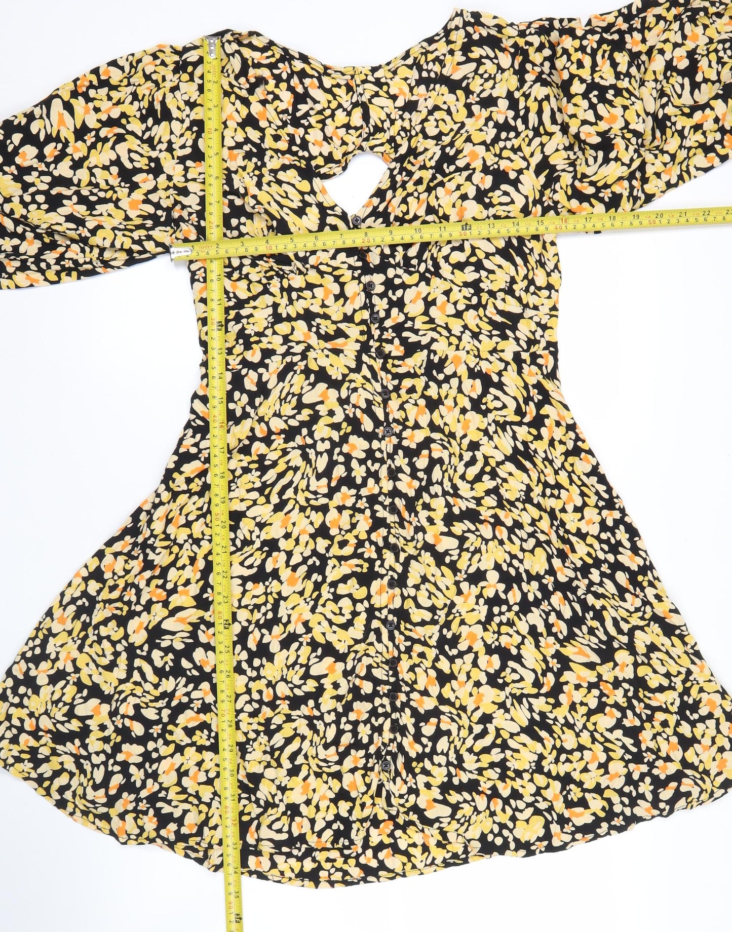 Oasis Women's Size 14 Multicoloured Floral A-Line Dress