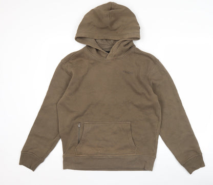 Hollister Men’s Brown XS Relaxed Pullover Hoodie Fleece Lined