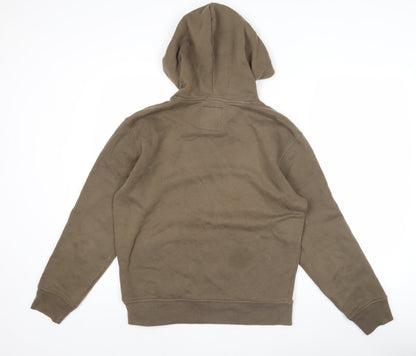 Hollister Men’s Brown XS Relaxed Pullover Hoodie Fleece Lined