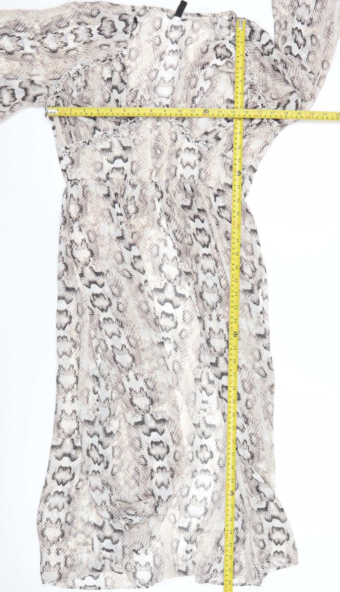 H&M Womens Snake Print Animal Sheath Dress Size 10 Multicoloured