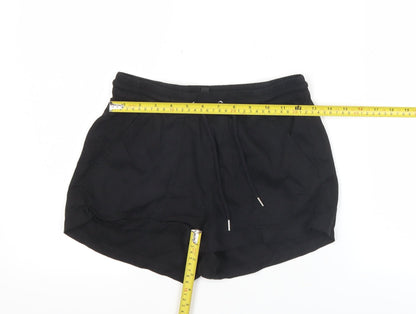 H&M Women Black Size 4 Regular Shorts 100% Lyocell Drawstring