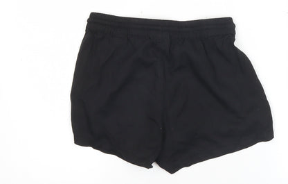 H&M Women Black Size 4 Regular Shorts 100% Lyocell Drawstring