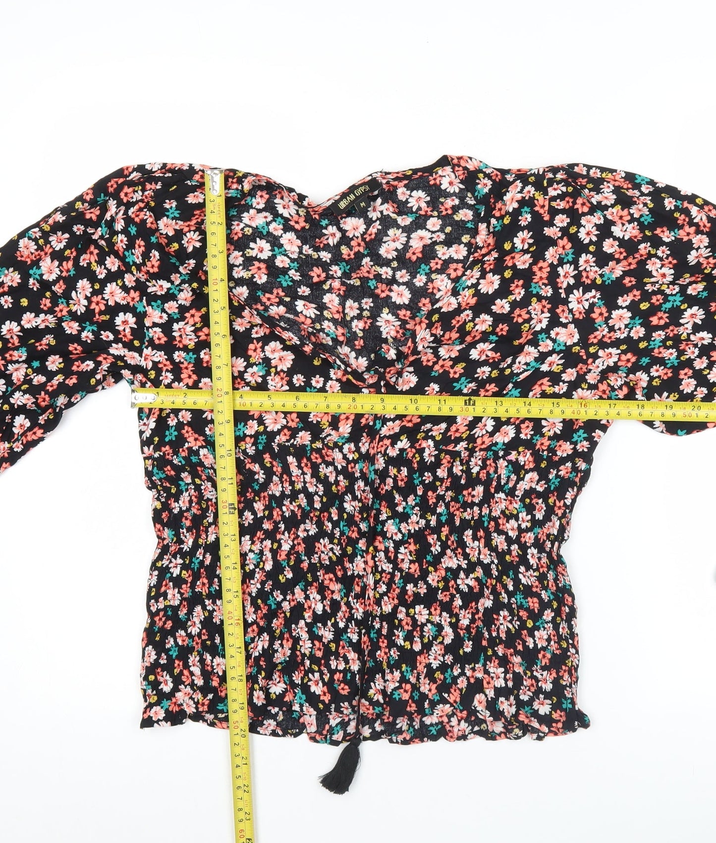 Urban Gypsy Womens Multicoloured Floral Tunic Blouse M