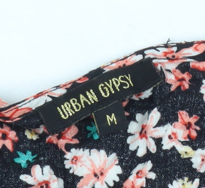 Urban Gypsy Womens Multicoloured Floral Tunic Blouse M