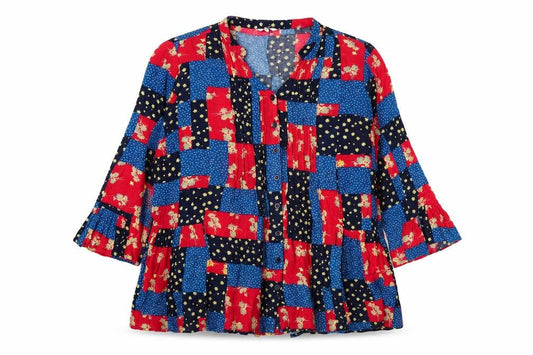 Cotton Traders Women’s Multicoloured Tunic Blouse UK 12 Viscose