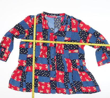 Cotton Traders Women’s Multicoloured Tunic Blouse UK 12 Viscose