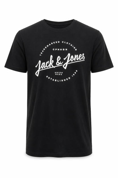 Mens UK Size L JACK & JONES Black  T-Shirt