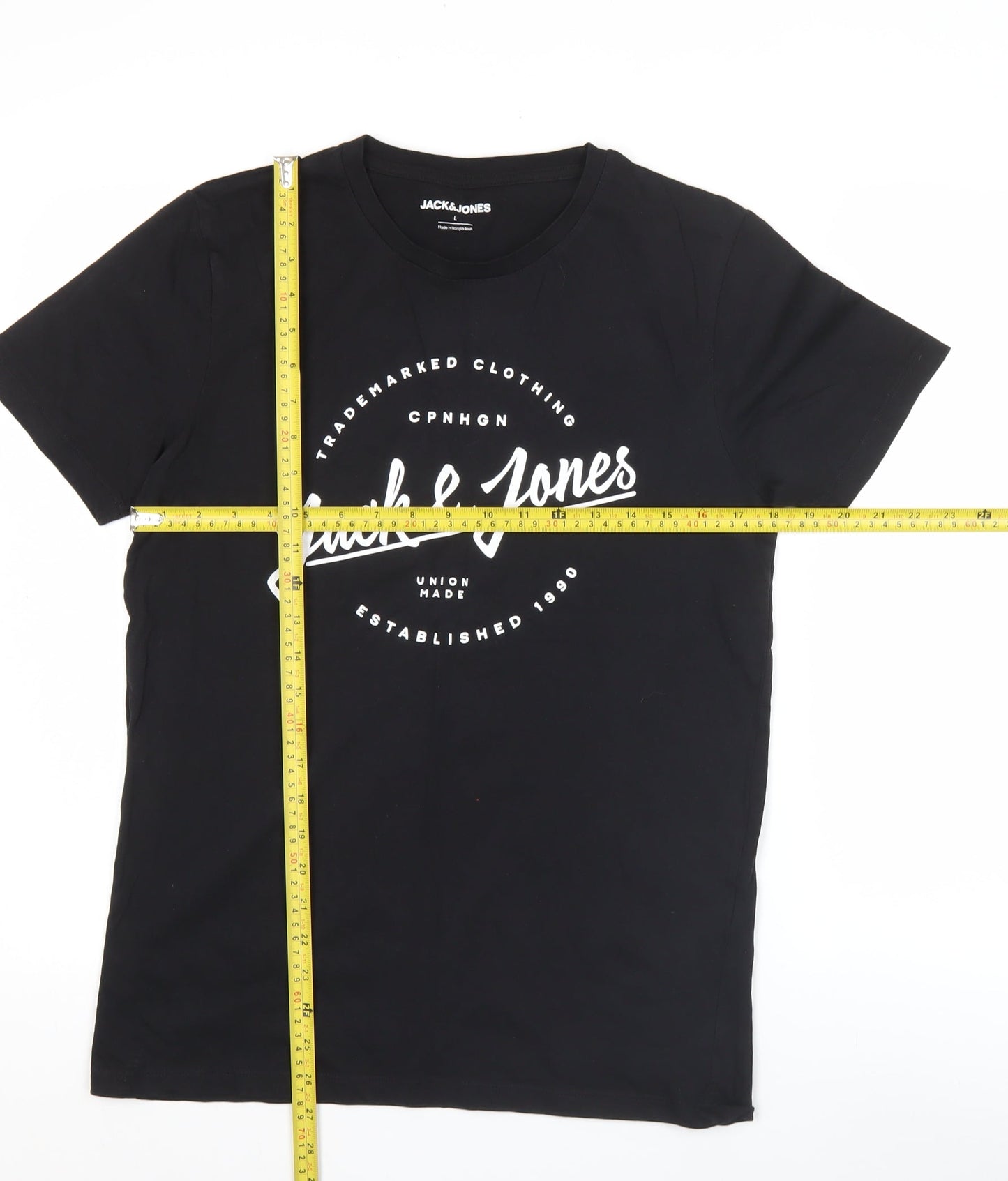 Mens UK Size L JACK & JONES Black  T-Shirt