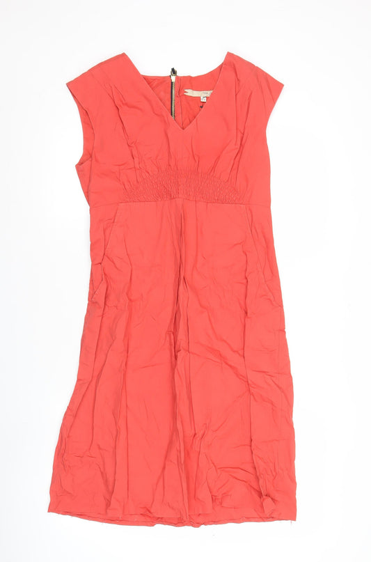 Joules Women’s Red Size 12 A-Line Sleeveless Knee Length Dress