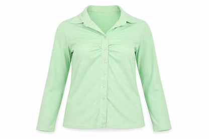 Daisy Street Womens Green Size 14 Collared Button-Up Top