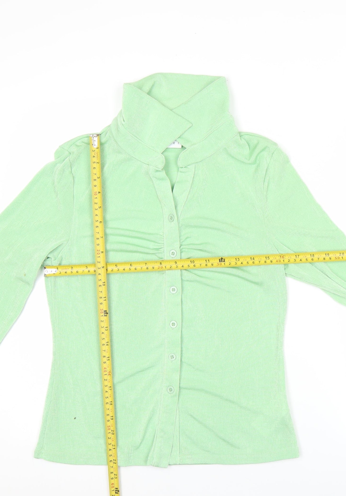 Daisy Street Womens Green Size 14 Collared Button-Up Top