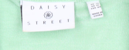 Daisy Street Womens Green Size 14 Collared Button-Up Top