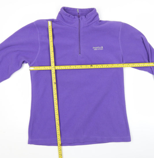 Regatta Womens Purple Fleece Pullover Sweatshirt UK 12 Outdoor Hiking