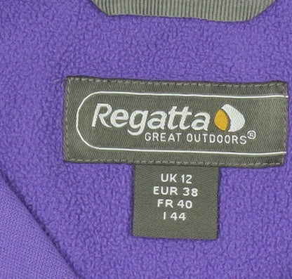 Regatta Womens Purple Fleece Pullover Sweatshirt UK 12 Outdoor Hiking