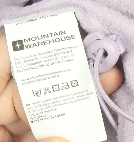 Mountain Warehouse Women Purple Fleece Jacket Size 8 Full Zip