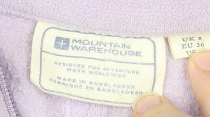 Mountain Warehouse Women Purple Fleece Jacket Size 8 Full Zip