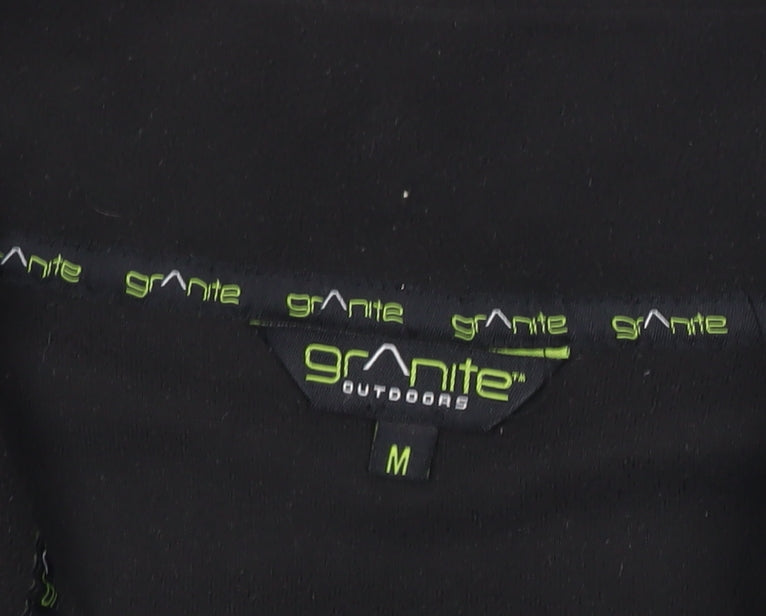 Granite Outdoors Men’s Black Fleece Pullover Sweatshirt M 1/4 Zip
