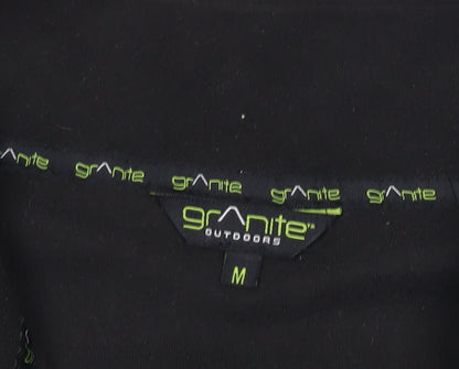 Granite Outdoors Men’s Black Fleece Pullover Sweatshirt M 1/4 Zip