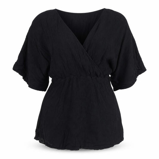 ASOS Women’s Black Wrap Kimono Sleeve Blouse Size 10