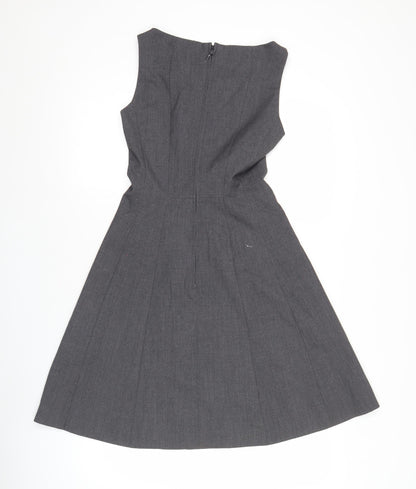 H&M Women’s Grey Fit & Flare Sleeveless Knee Length Dress Size 6