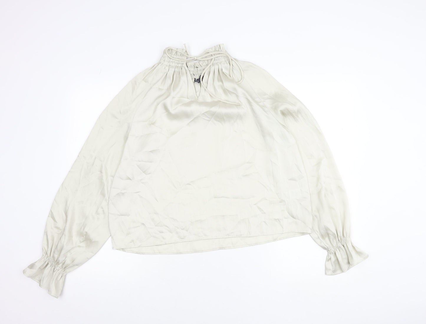 Marks and Spencer Womens Ivory Blouse Size 6 Halter Tunic Style