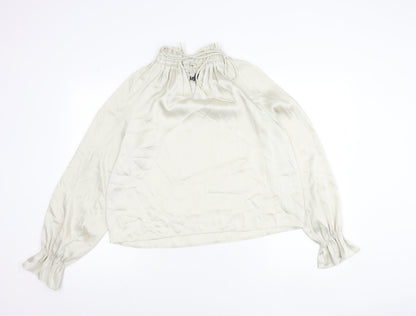 Marks and Spencer Womens Ivory Blouse Size 6 Halter Tunic Style