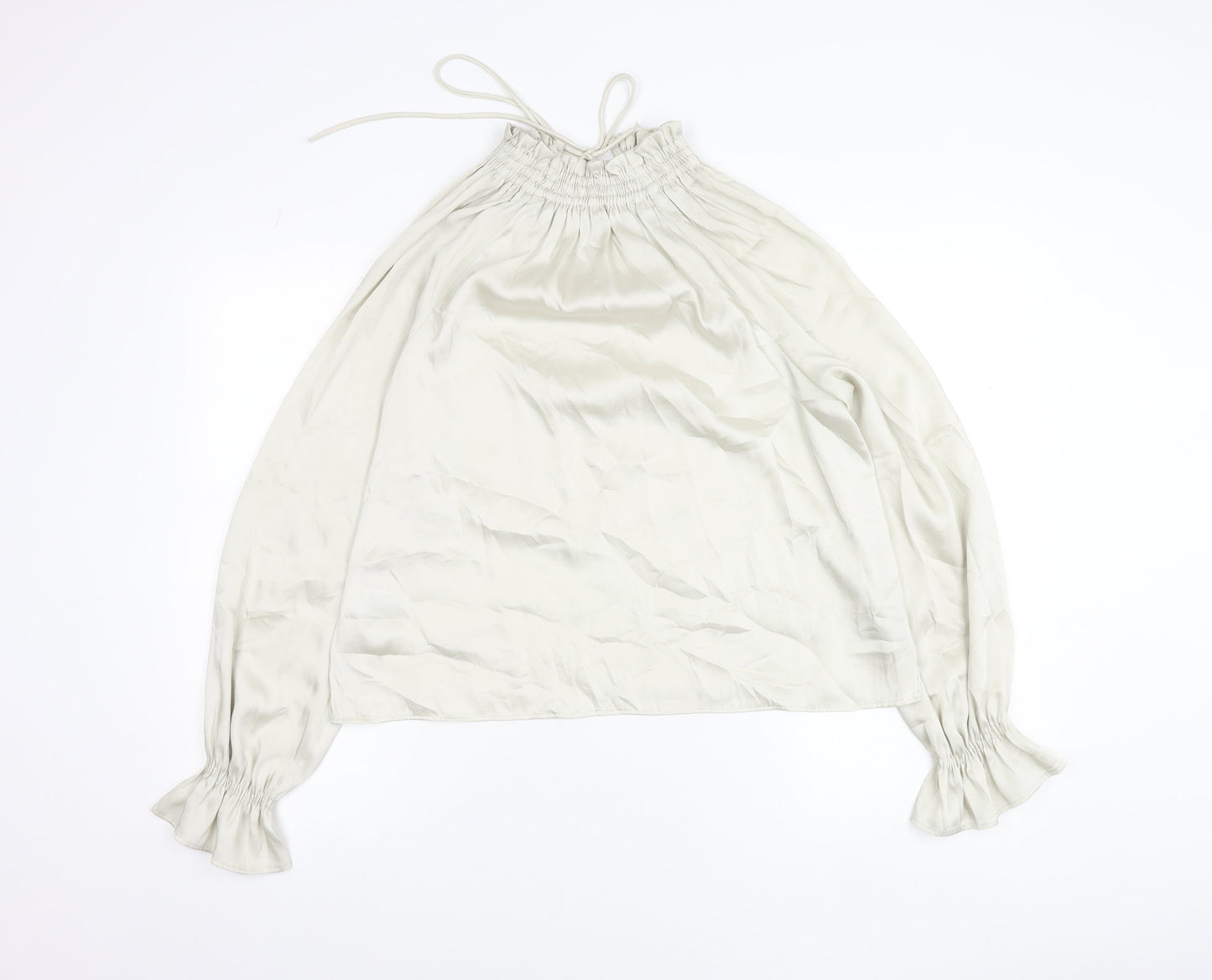 Marks and Spencer Womens Ivory Blouse Size 6 Halter Tunic Style