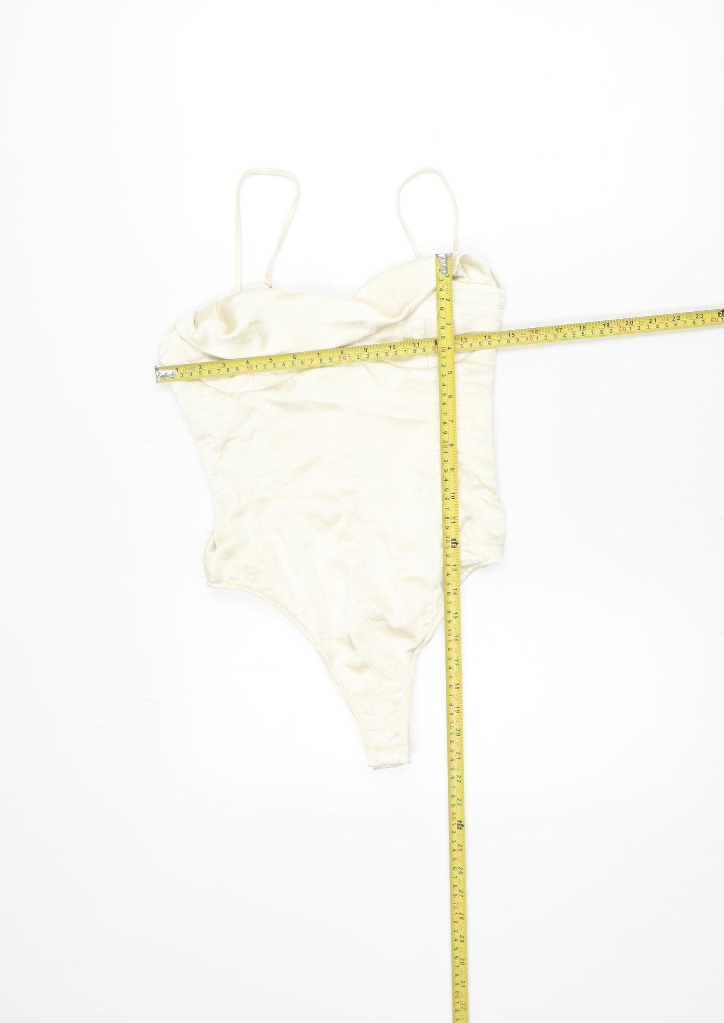 Zara Women’s Ivory Viscose Camisole Tank Top Size S Summer Spaghetti Strap