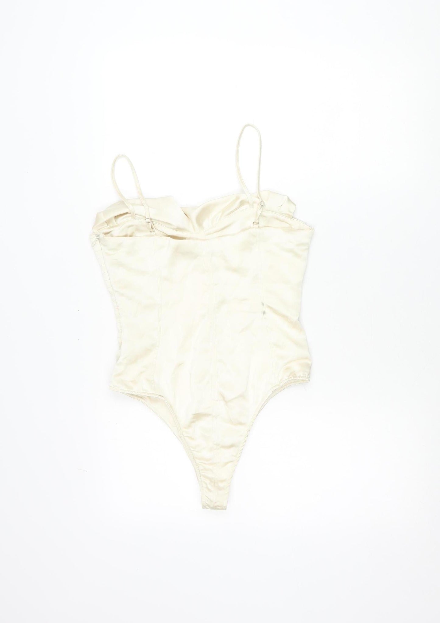 Zara Women’s Ivory Viscose Camisole Tank Top Size S Summer Spaghetti Strap