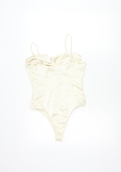 Zara Women’s Ivory Viscose Camisole Tank Top Size S Summer Spaghetti Strap