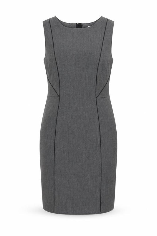 H&M Women’s Grey Sleeveless Sheath Dress UK 12 Workwear Business