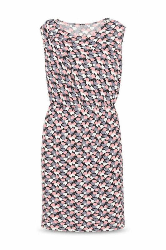 Oasis Women’s Multicoloured Floral Sheath Dress Size S Sleeveless Ruched