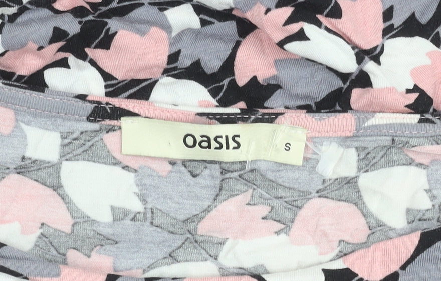 Oasis Women’s Multicoloured Floral Sheath Dress Size S Sleeveless Ruched