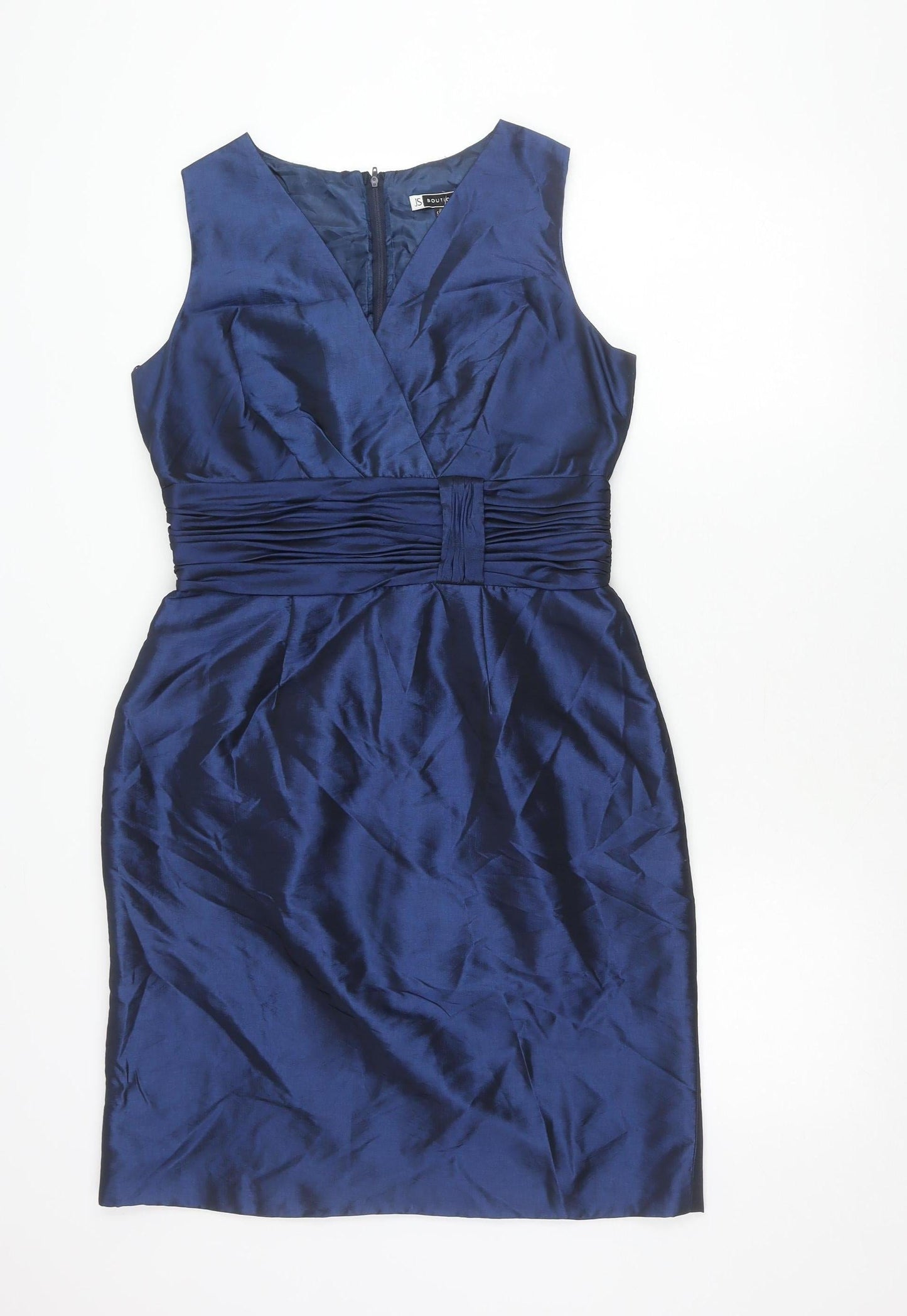 JS Boutique Women’s Blue Size 12 Knee Length Sheath Cocktail Dress