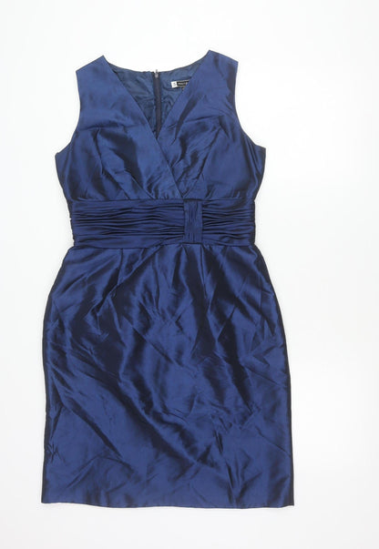 JS Boutique Women’s Blue Size 12 Knee Length Sheath Cocktail Dress