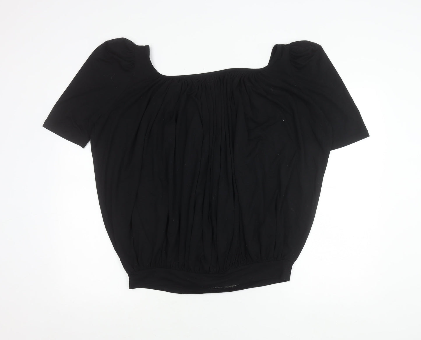Betty Jackson Studio Womens Black Size 14 Square Neck Tunic Blouse