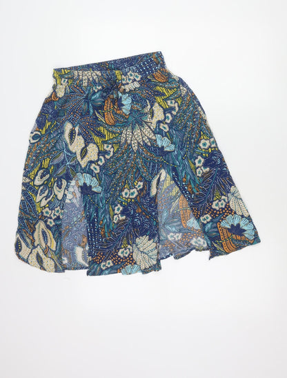 Louche Womens Multicoloured Floral A-Line Skirt Size 12 Viscose