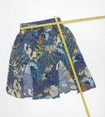 Louche Womens Multicoloured Floral A-Line Skirt Size 12 Viscose
