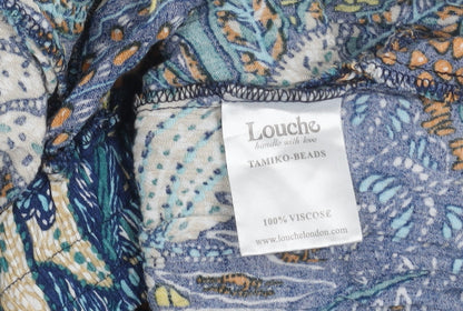 Louche Womens Multicoloured Floral A-Line Skirt Size 12 Viscose