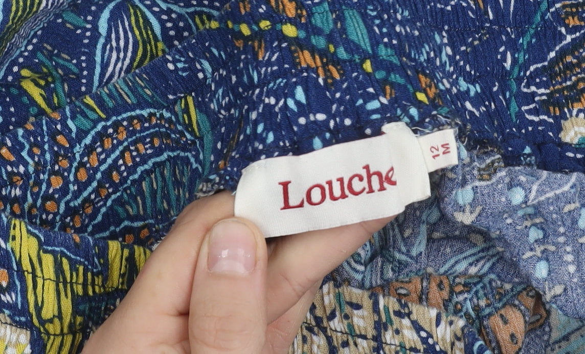 Louche Womens Multicoloured Floral A-Line Skirt Size 12 Viscose