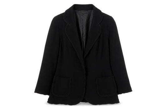 Georges Rech Womens Black Size 12 Single Breasted Blazer Jacket