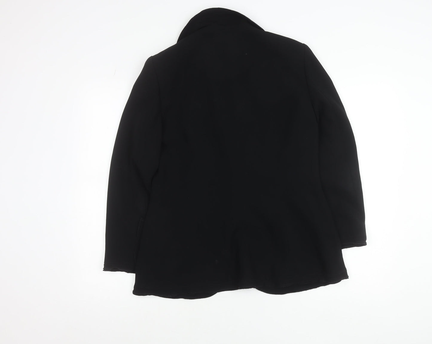 Georges Rech Womens Black Size 12 Single Breasted Blazer Jacket