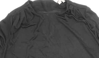 H&M Women’s Black Long Sleeve Blouse Size S Regular Fit Round Neck